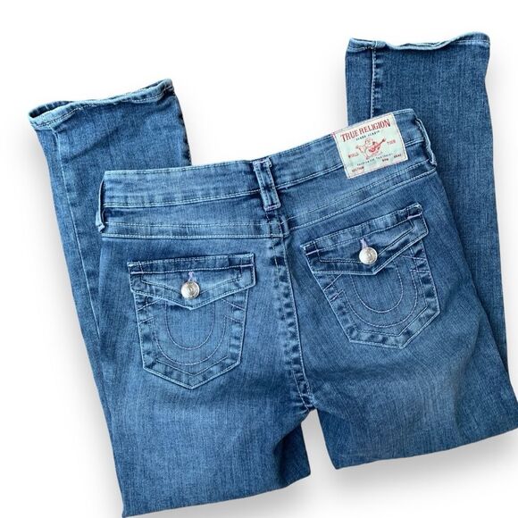 True Religion Jennie Curvy Mid Rise Capri Comfort Stretch Women’s size 28 - Picture 7 of 16